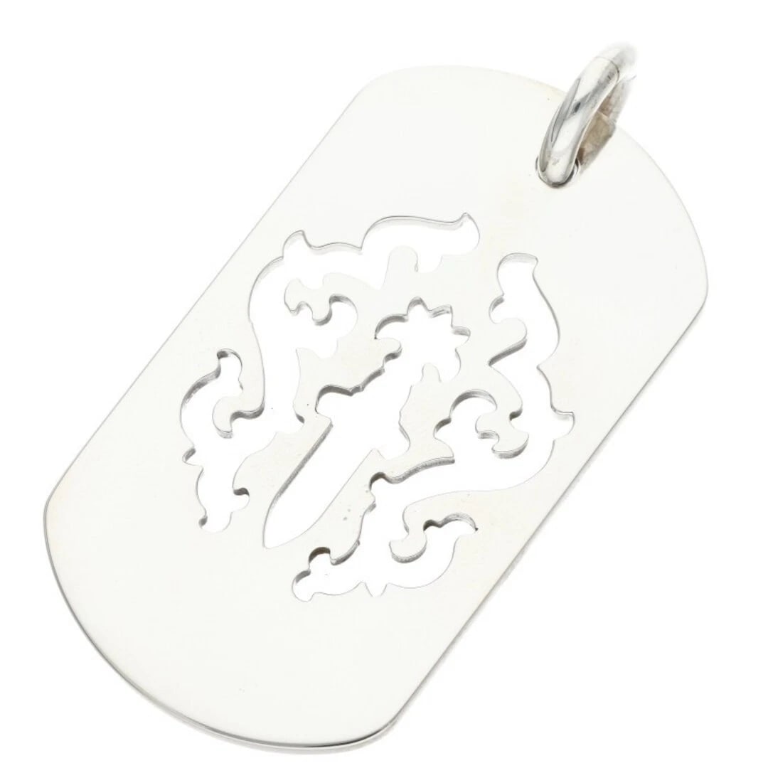 CHROME HEARTS CUT OUT DOG LARGE NECKLACE TOP: Chrome Hearts Cut Out Dog Large Necklace Top Brand: Chrome Hearts Type/Style: Necklace Material: 925 Silver Color: silver Size: vertical 5.6cm Accessories: None Accessories Notice: When purchasing