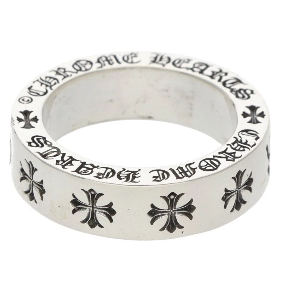 CHROME HEARTS 6MM SPACER FOREVER SILVER RING MENS: Chrome Hearts 6mm Spacer Forever Silver Ring Mens Brand: Chrome Hearts Type/Style: Ring Material: 925 Silver Color: silver Size: US Size 11.5 Accessories: None Accessories Notice: When purchasing