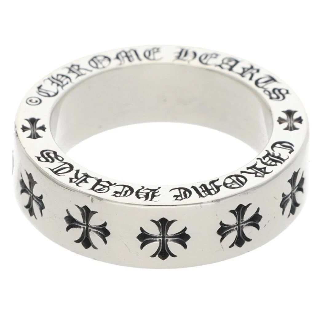 CHROME HEARTS 6MM SPACER FOREVER SILVER RING: Chrome Hearts 6mm Spacer Forever Silver Ring Brand: Chrome Hearts Type/Style: Ring Material: 925 Silver Color: silver Size: US Size 13 Accessories: None Accessories Notice: When purchasing pre-owned