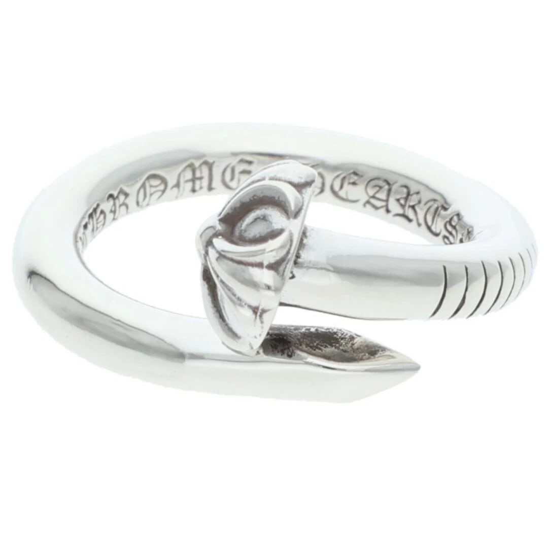 CHROME HEARTS NAIL CRSBALL CROSSBALL SILVER RING: Chrome Hearts NAIL CRSBALL Crossball Silver Ring Brand: Chrome Hearts Type/Style: Ring Material: 925 Silver Color: silver Size: US Size 7 Accessories: None Accessories Notice: When purchasing