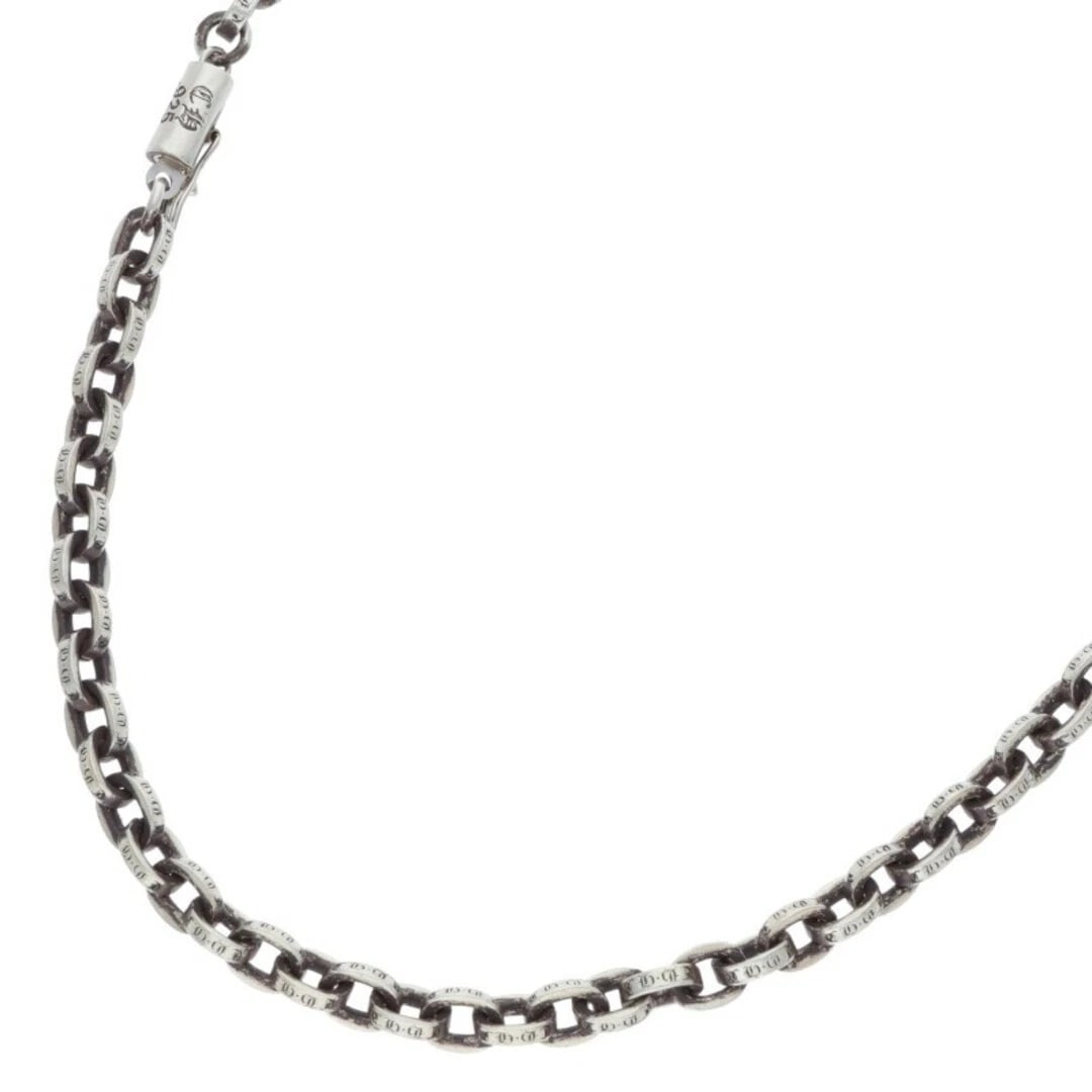 CHROME HEARTS PAPER CHAIN SILVER NECKLACE: Chrome Hearts PAPER CHAIN Silver Necklace Brand: Chrome Hearts Type/Style: Necklace Material: 925 Silver Color: silver Size: total length 51cm Accessories: None Accessories Notice: When purchasing