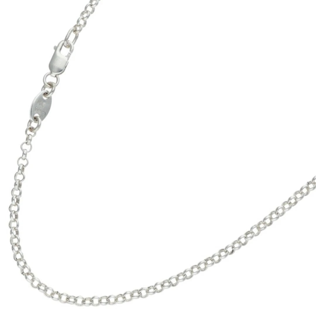 CHROME HEARTS NECKCHAIN ROLL CHAIN SILVER NECKLACE: Chrome Hearts Neckchain Roll Chain Silver Necklace Brand: Chrome Hearts Type/Style: Necklace Material: 925 Silver Color: silver Size: total length 46cm Accessories: None Accessories Notice