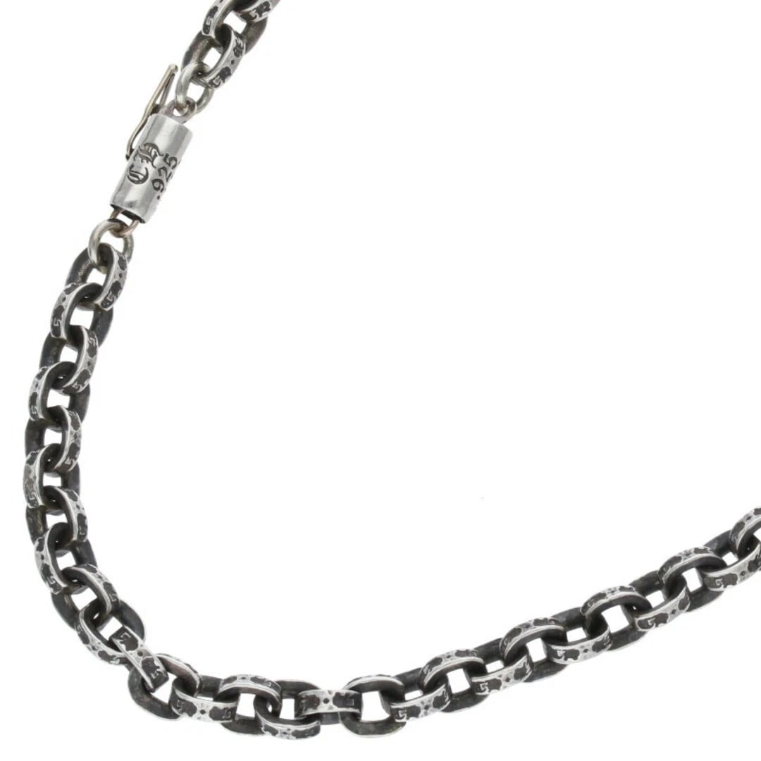 CHROME HEARTS PAPER CHAIN SILVER NECKLACE: Chrome Hearts PAPER CHAIN Silver Necklace Brand: Chrome Hearts Type/Style: Necklace Material: 925 Silver Color: silver Size: total length 41cm Accessories: None Accessories Notice: When pu
