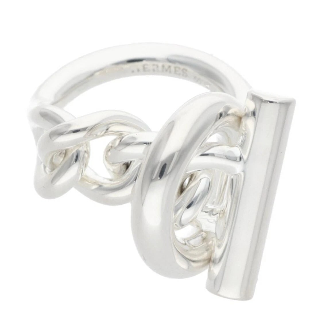 HERMES CROISETTE SILVER RING MEN'S: Hermes Croisette Silver Ring Men's Brand: HERMES Type/Style: Ring Material: 925 Silver Color: silver Size: US Size 10 Accessories: None Accessories Notice: When purchasing pre-owned goods, please