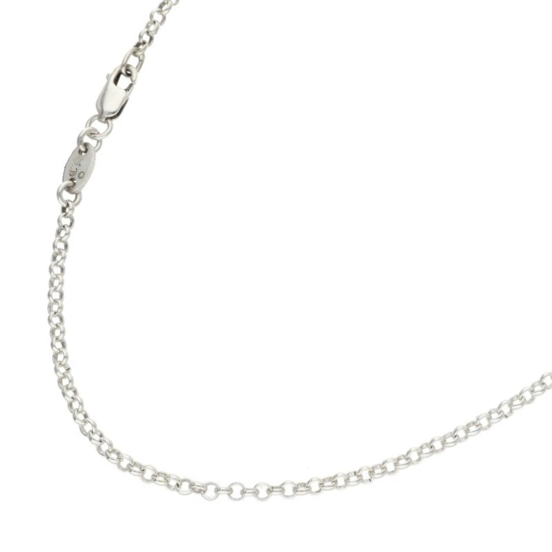 CHROME HEARTS NECKCHAIN ROLL CHAIN 18INCH SILVER NECKLACE: Chrome Hearts Neckchain Roll Chain 18inch Silver Necklace Brand: Chrome Hearts Type/Style: Necklace Material: 925 Silver Color: silver Size: total length 46.5cm Accessories: None Accessories Notice: