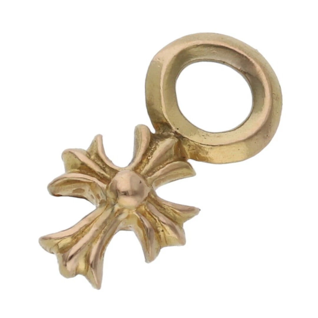 CHROME HEARTS STACK CH PLUS CHARM GOLD NECKLACE TOP: Chrome Hearts Stack Ch Plus Charm Gold Necklace Top Brand: Chrome Hearts Type/Style: Necklace Material: 22K Gold Color: Gold Size: vertical 1.6cm Accessories: None Accessories Notice: When