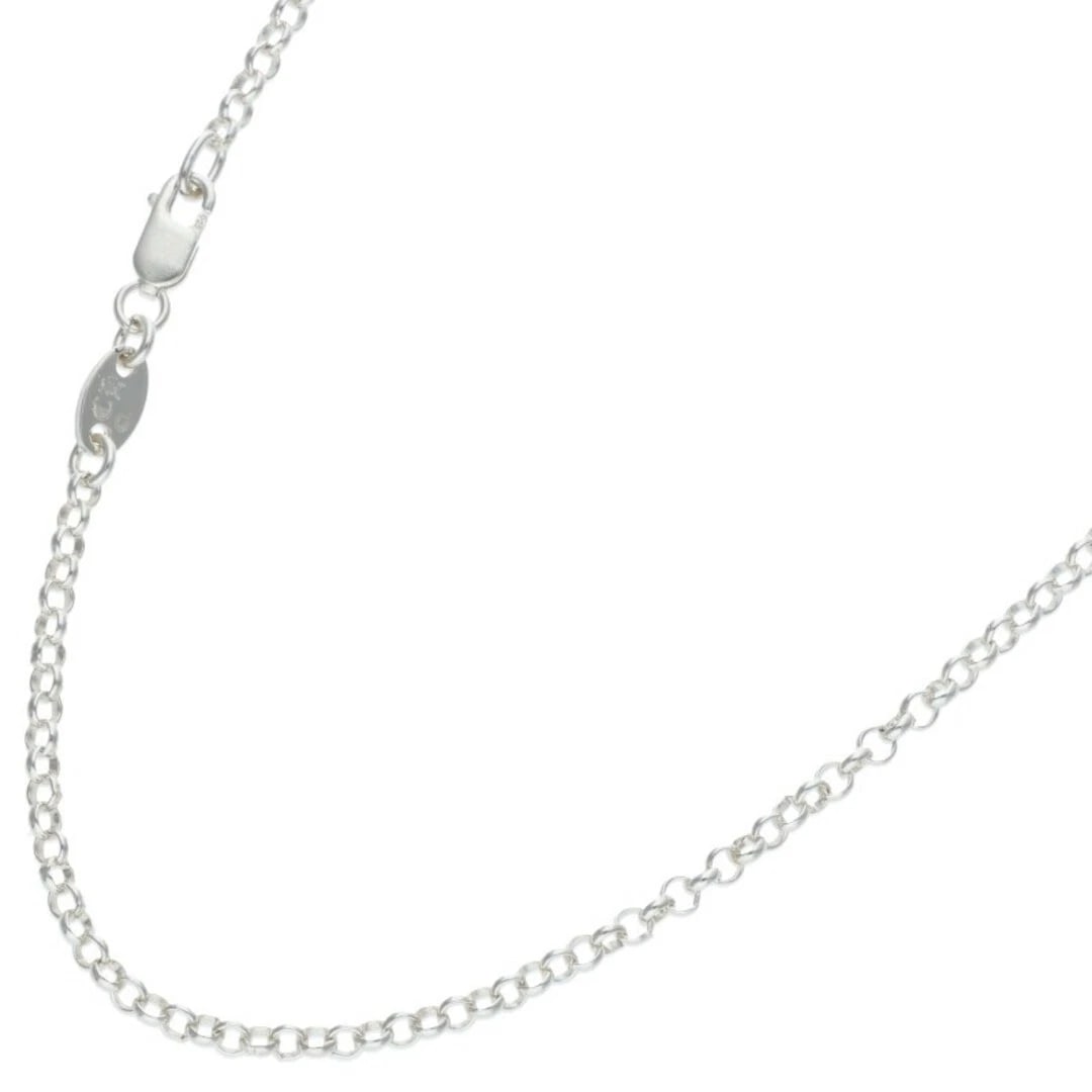 CHROME HEARTS NECKCHAIN ROLL CHAIN SILVER NECKLACE: Chrome Hearts Neckchain Roll Chain Silver Necklace Brand: Chrome Hearts Type/Style: Necklace Material: 925 Silver Color: silver Size: Total Length 45.5cm Accessories: None Accessories Noti