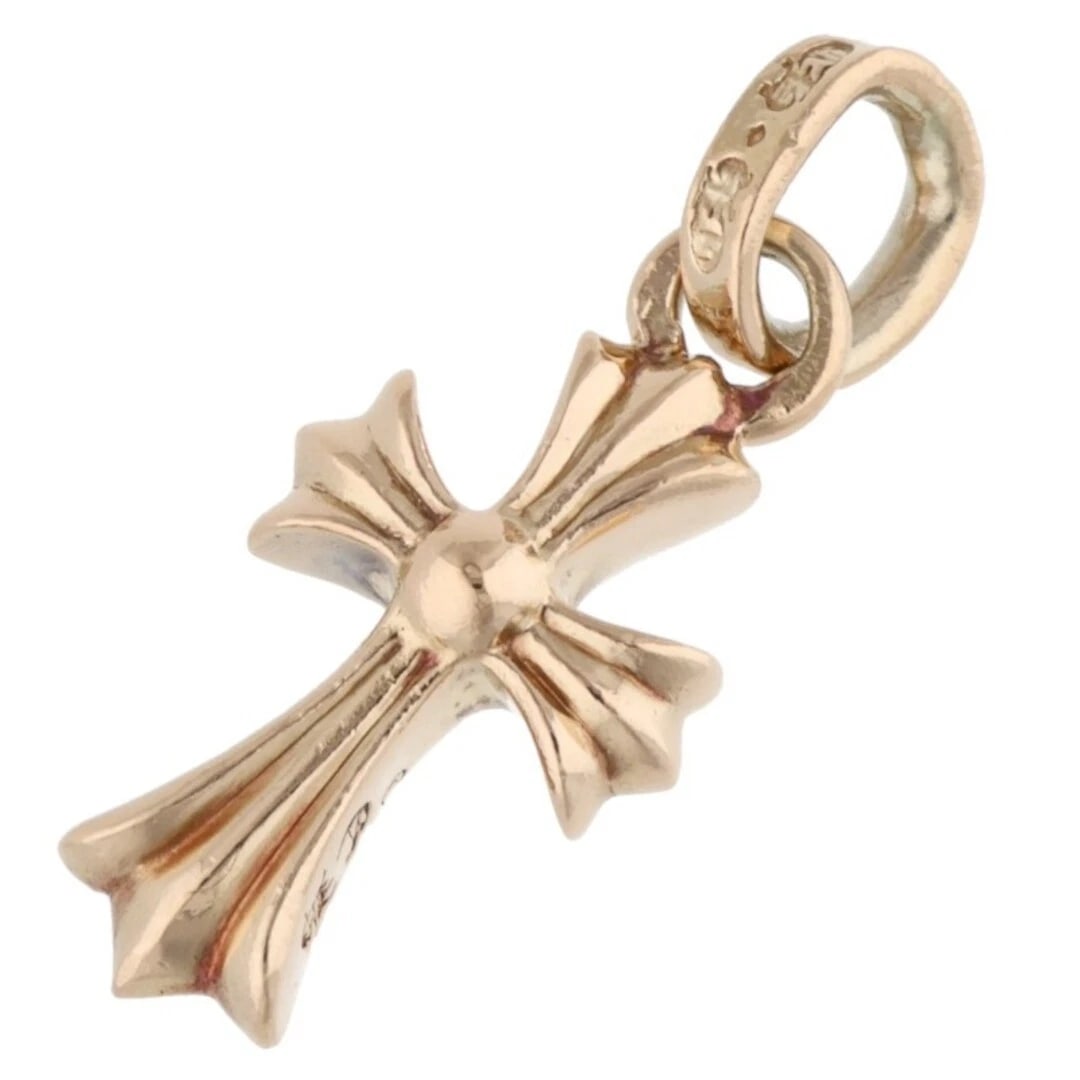 CHROME HEARTS SMALL CROSS BOLO TIP W SILVER NECKLACE: Chrome Hearts Small Cross Bolo Tip W Silver Necklace Brand: Chrome Hearts Type/Style: Necklace Material: 22K Gold Color: Gold Size: vertical 2.4cm Accessories: None Accessories Notice: Whe