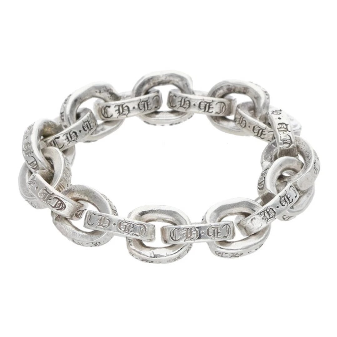 CHROME HEARTS PAPER CHAIN RING SILVER: Chrome Hearts Paper Chain Ring Silver Brand: Chrome Hearts Type/Style: Ring Material: 925 Silver Color: silver Size: US Size 13 Accessories: None Accessories Notice: When purchasing pre-ow