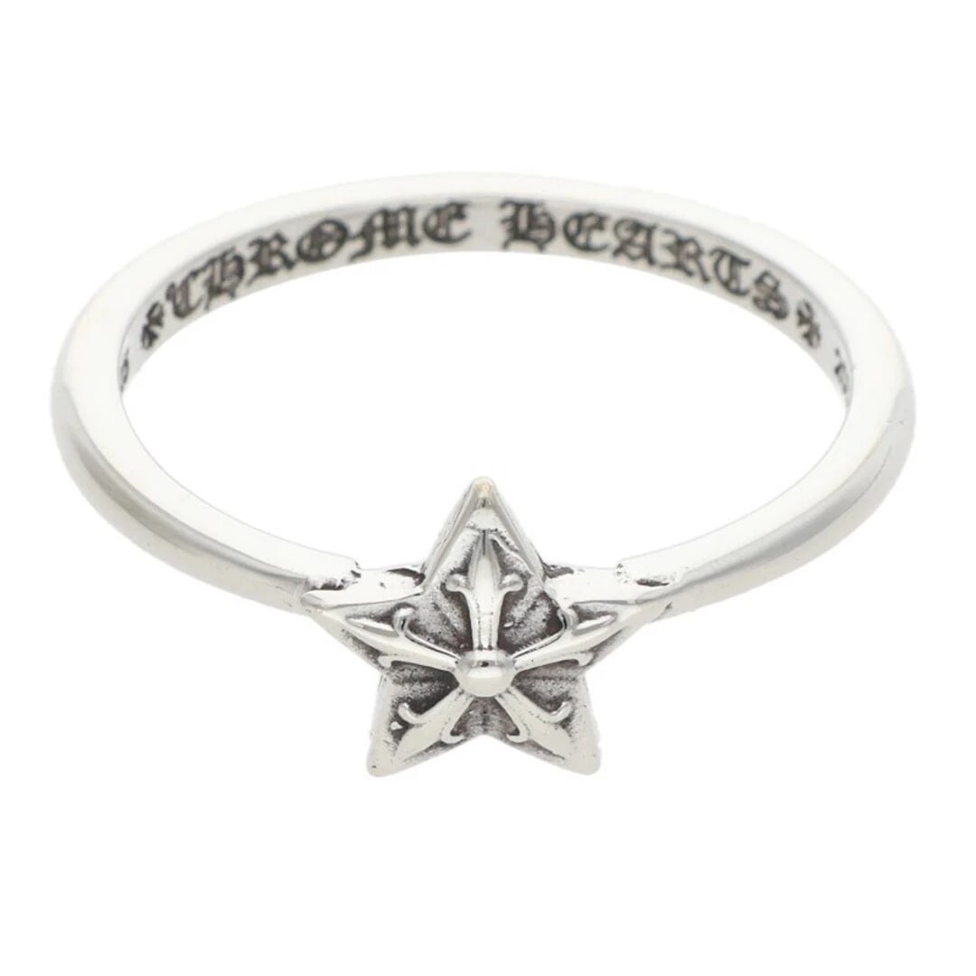 CHROME HEARTS BUBBLGM STAR BUBBLE GUM SILVER RING: Chrome Hearts BUBBLGM Star Bubble Gum Silver Ring Brand: Chrome Hearts Type/Style: Ring Material: 925 Silver Color: silver Size: US Size 8.5 Accessories: None Accessories Notice: When purc