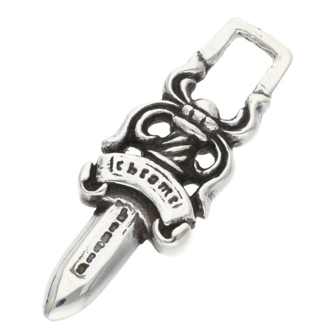 CHROME HEARTS SILVER NECKLACE TOP: Chrome Hearts Silver Necklace Top Brand: Chrome Hearts Type/Style: Necklace Material: 925 Silver Color: silver Size: vertical 3.4cm Accessories: None Accessories Notice: When purchasing pr