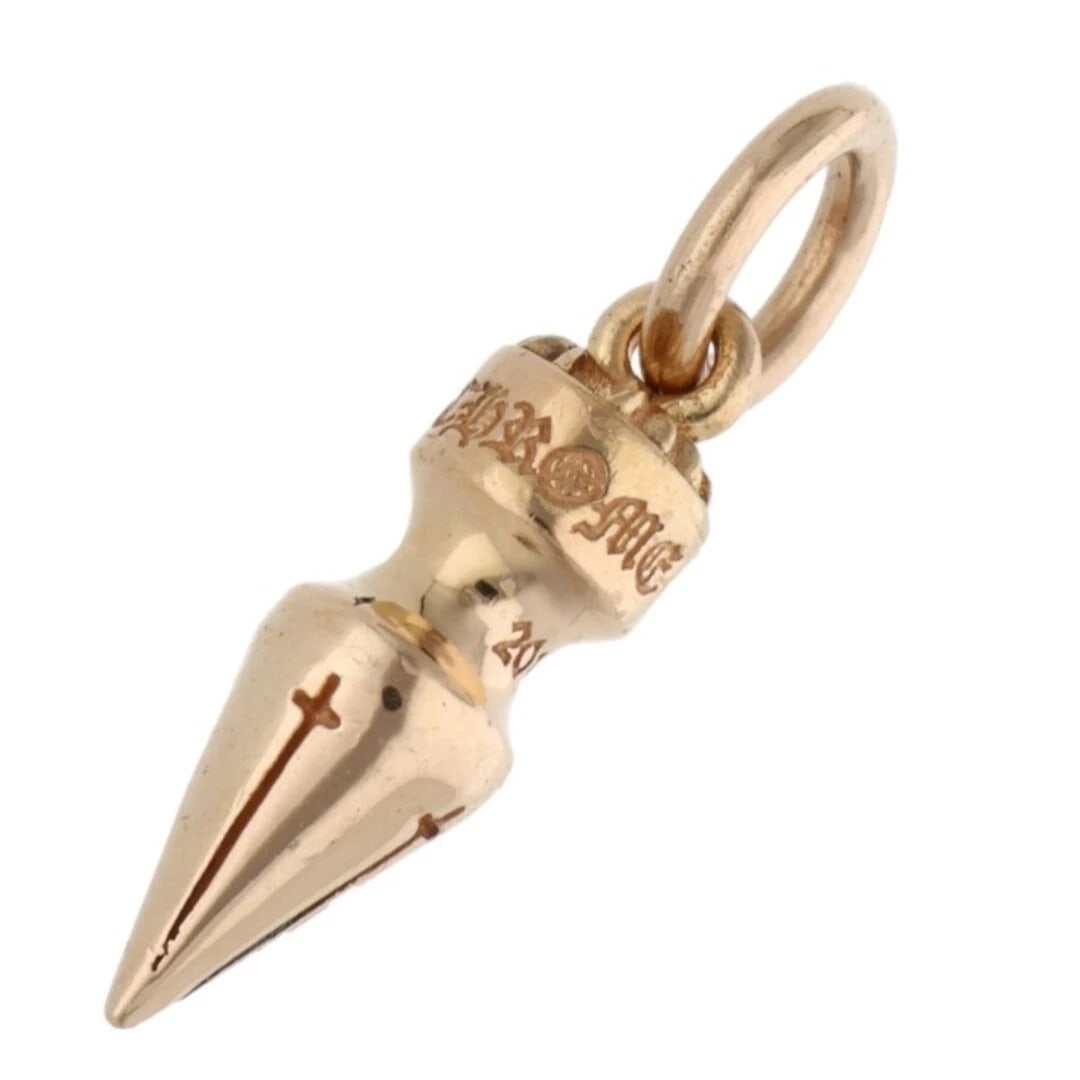 CHROME HEARTS SPIKE CHARM GOLD NECKLACE TOP: Chrome Hearts Spike Charm Gold Necklace Top Brand: Chrome Hearts Type/Style: Necklace Material: 925 Silver Color: silver Size: vertical 2cm Accessories: None Accessories Notice: When purch