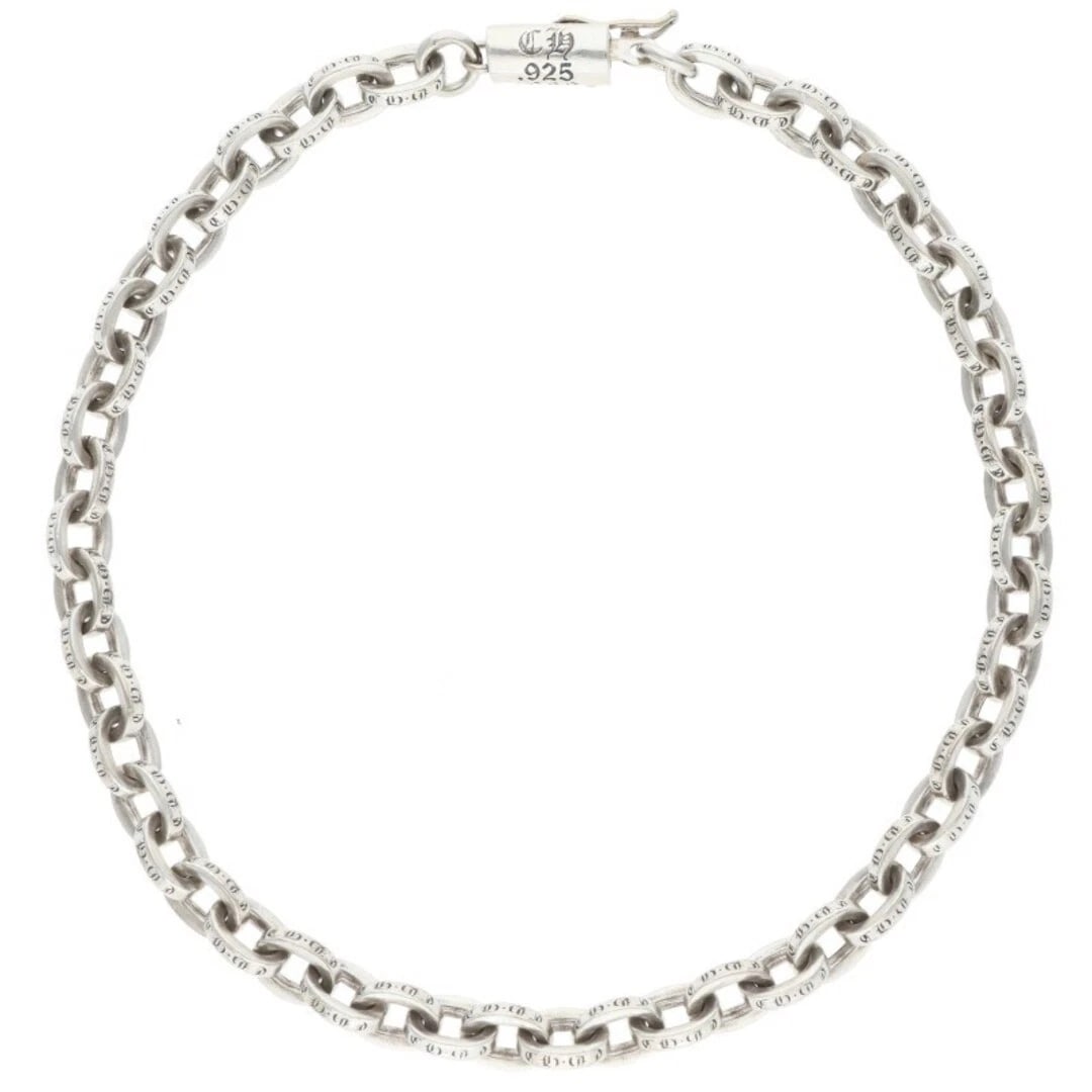 CHROME HEARTS PAPER CHAIN SILVER BRACELET: Chrome Hearts Paper Chain Silver Bracelet Brand: Chrome Hearts Type/Style: Others Material: 925 Silver Color: silver Size: total length 21cm Accessories: None Accessories Notice: When purchasing