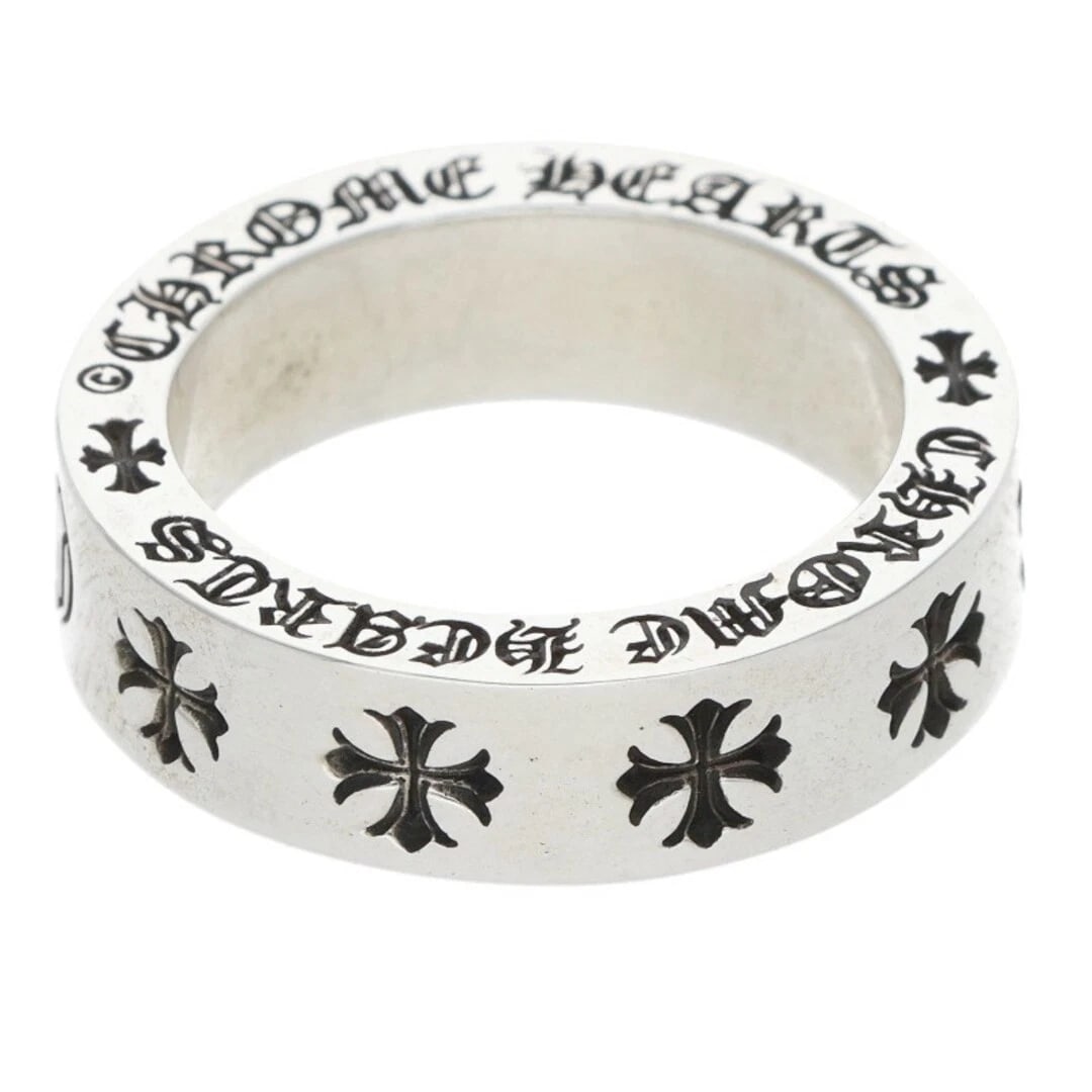 CHROME HEARTS SPACER FOREVER SILVER RING: Chrome Hearts Spacer Forever Silver Ring Brand: Chrome Hearts Type/Style: Ring Material: 925 Silver Color: silver Size: US Size 11.5 Accessories: None Accessories Notice: When purchasing pre-owned