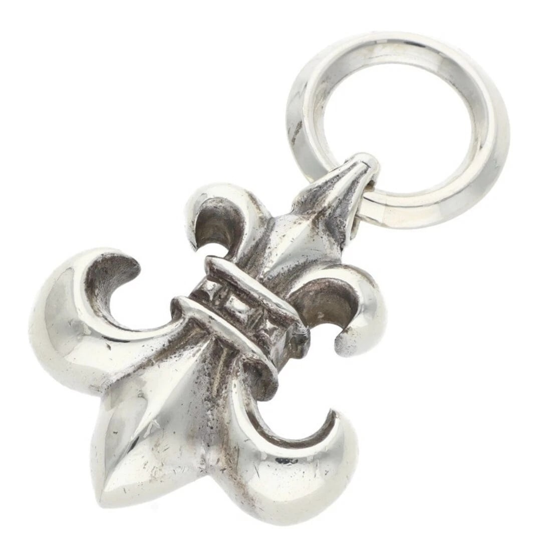 CHROME HEARTS FLUER PENDANT SILVER NECKLACE TOP: Chrome Hearts FLUER Pendant Silver Necklace Top Brand: Chrome Hearts Type/Style: Necklace Material: 925 Silver Color: silver Size: vertical 4.4cm Accessories: None Accessories Notice: When purchasing