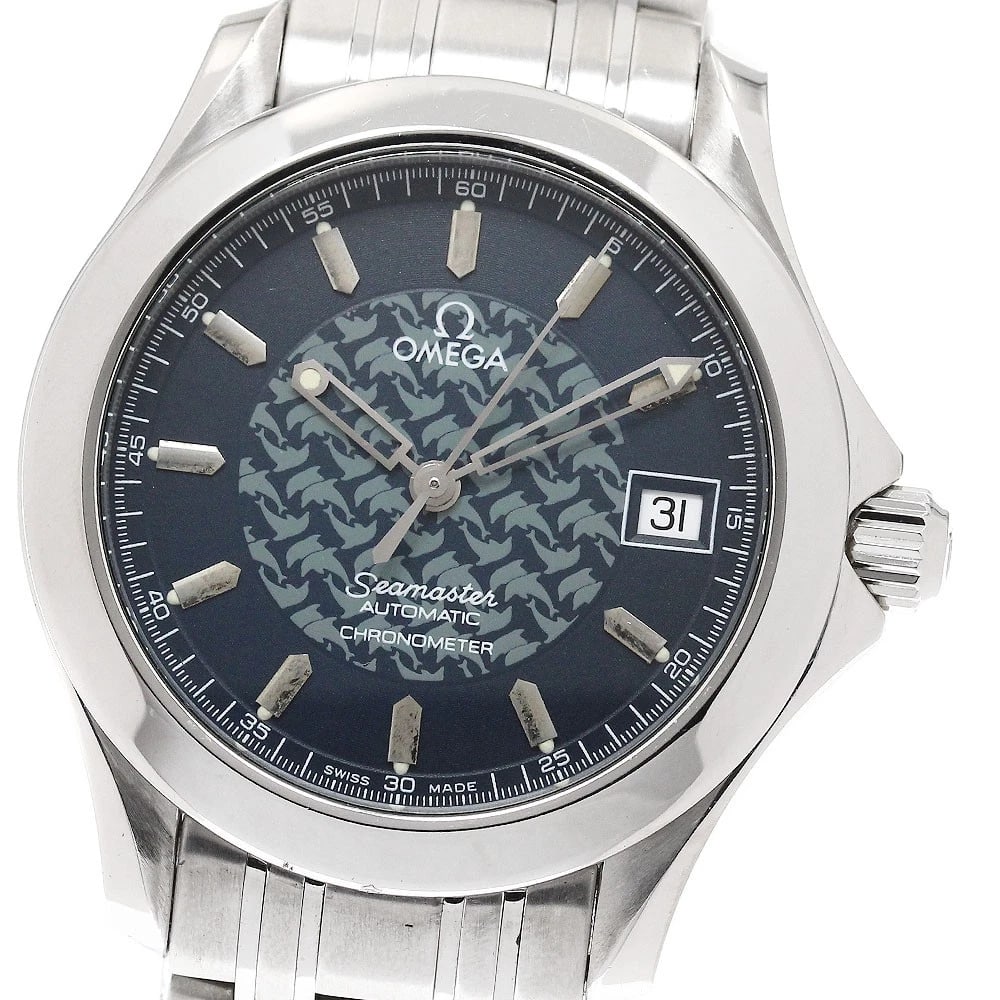 OMEGA SEAMASTER JACK MAYOL DATE BLUE DIAL AUTOMATIC WATCH: OMEGA Seamaster Jack Mayol Date blue Dial Automatic Watch Brand: OMEGA Type/Style: Wristwatch Material: Band Material Stainless Steel, Case Material Stainless Steel Color: Band Color Silver, Case