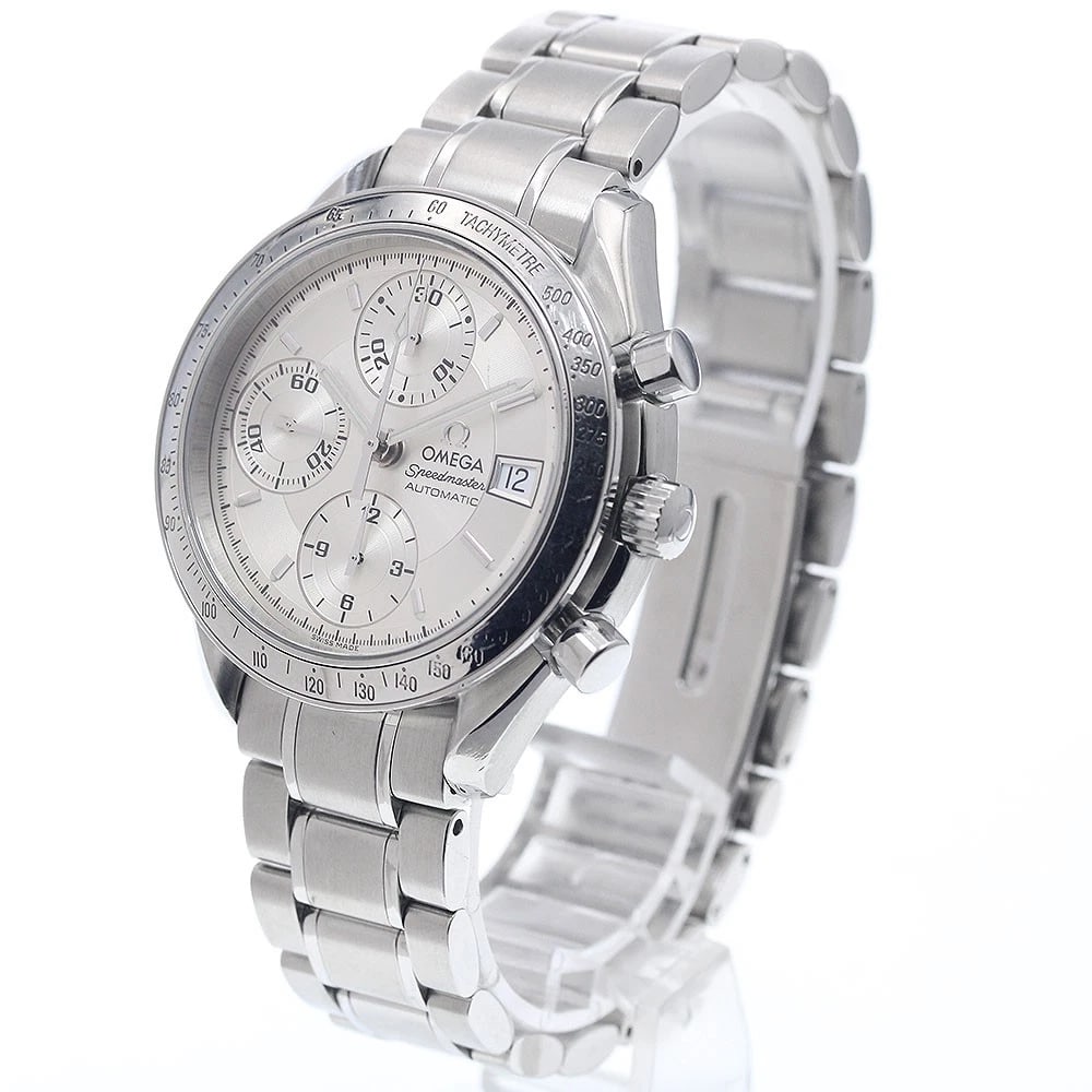 OMEGA SPEEDMASTER DATE SILVER DIAL AUTOMATIC WATCH - 2