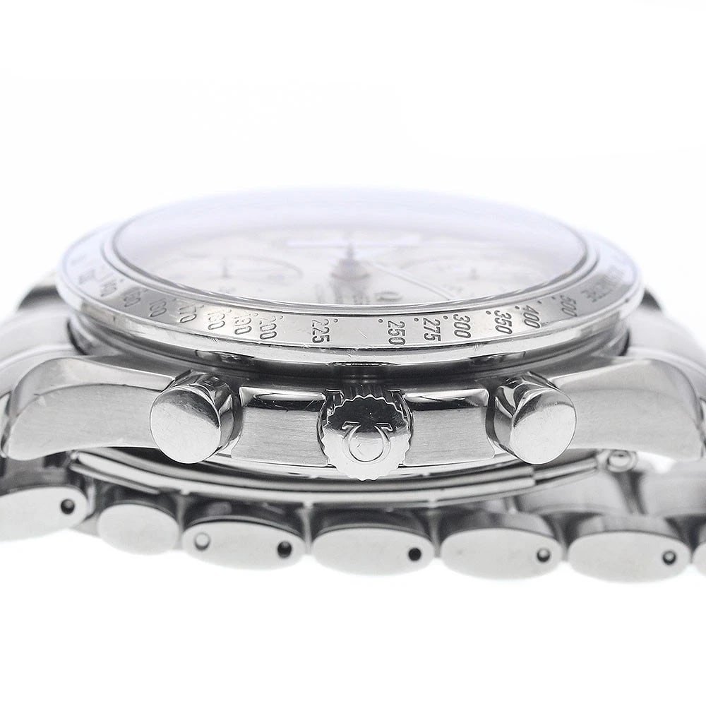 OMEGA SPEEDMASTER DATE SILVER DIAL AUTOMATIC WATCH - 4