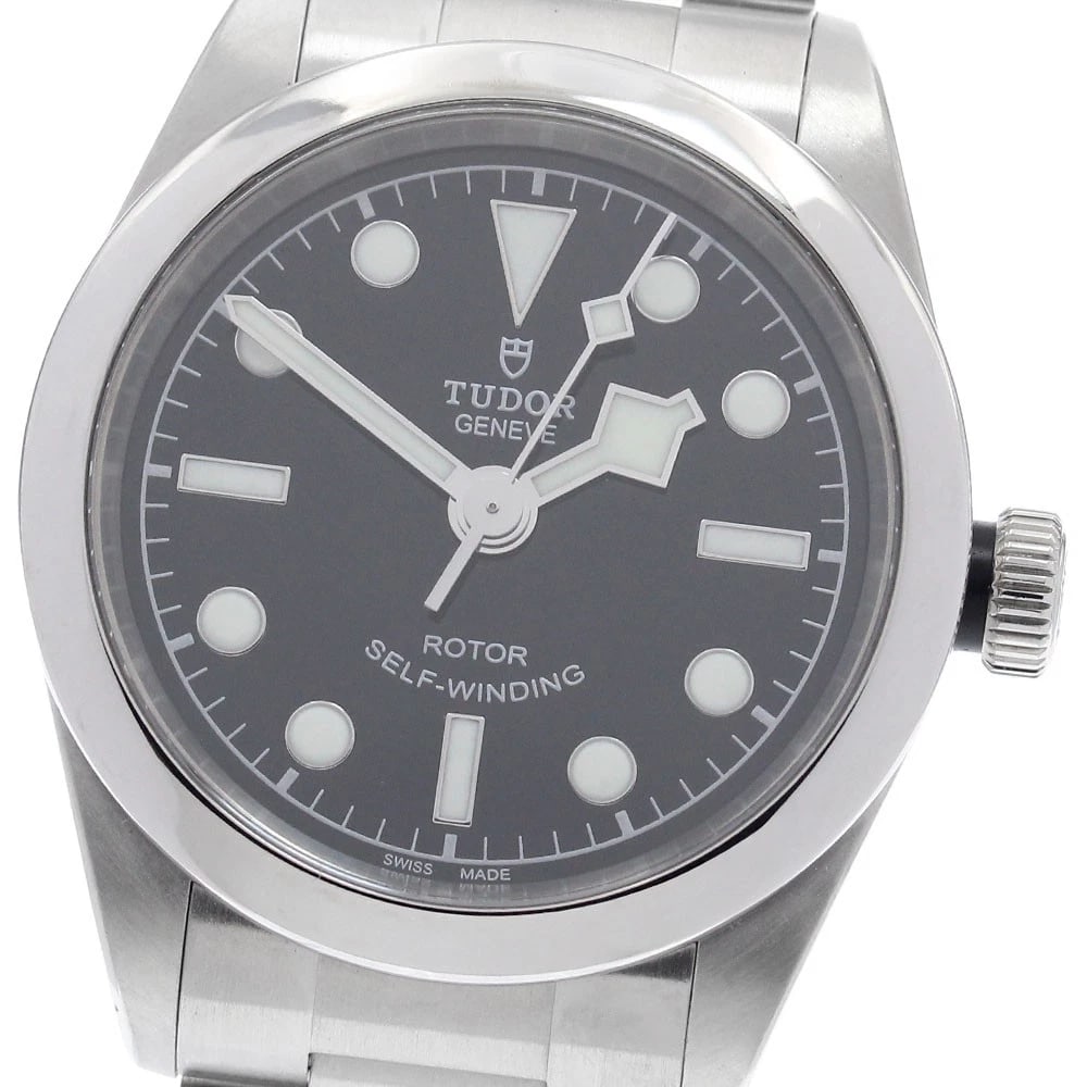 TUDOR HERITAGE BLACK BAY BLACK DIAL AUTOMATIC WATCH: TUDOR Heritage Black Bay Black Dial Automatic Watch Brand: TUDOR Type/Style: Wristwatch Material: Band Material Stainless Steel, Case Material Stainless Steel Color: Band Color Silver, Case Color