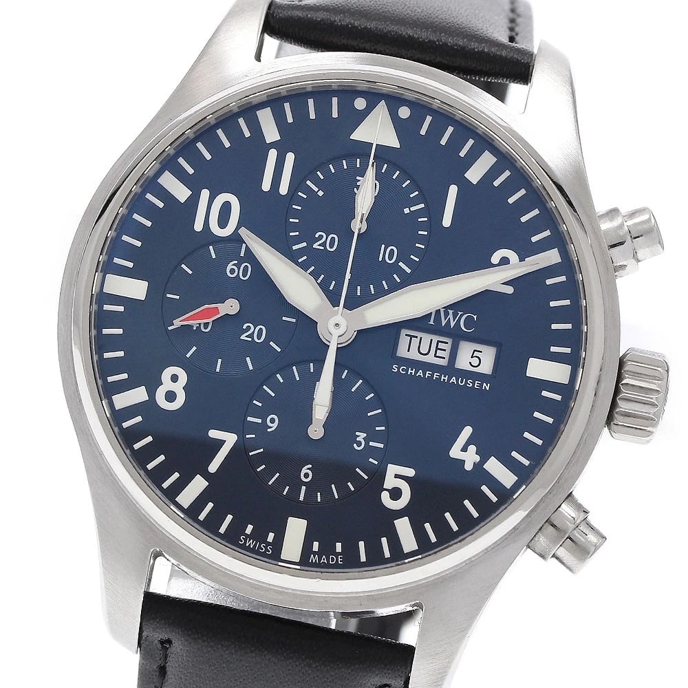 IWC SCHAFFHAUSEN PILOT'S WATCH PETITE PRINCE AUTOMATIC WATCH: IWC SCHAFFHAUSEN Pilot's Watch Petite Prince Automatic Watch Brand: IWC SCHAFFHAUSEN Type/Style: Wristwatch Material: Band Material leather, Case Material Stainless Steel Color: Band Color black,