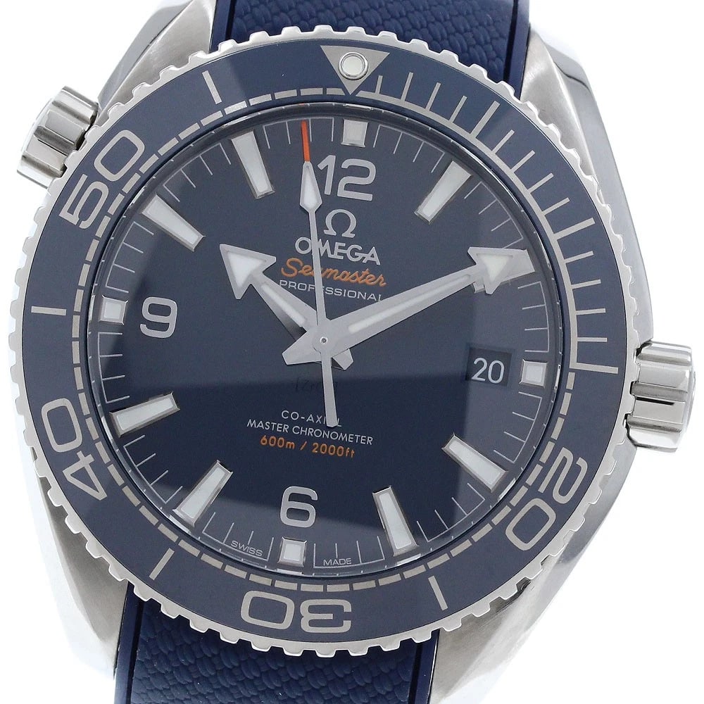 OMEGA SEAMASTER PLANET OCEAN AUTOMATIC WATCH: OMEGA Seamaster Planet Ocean Automatic Watch Brand: OMEGA Type/Style: Wristwatch Material: Band Material rubber, Case Material Stainless Steel Color: Band Color Navy, Case Color Silver, Dial Color Nav