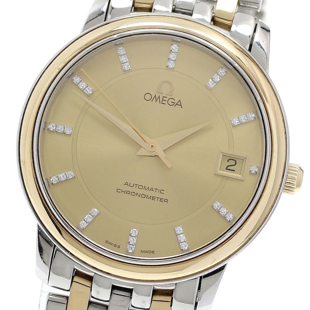 OMEGA DE VILLE PRESTIGE CHRONOMETER DIAMOND AUTOMATIC WATCH: OMEGA De Ville Prestige Chronometer Diamond Automatic Watch Brand: OMEGA Type/Style: Wristwatch Material: Band Material Stainless Steel/YG, Case Material Stainless Steel/YG Color: Band Color Silver /