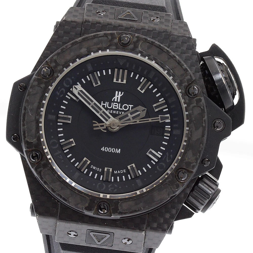 HUBLOT KING POWER OCEAN GRAPHIC AUTOMATIC WATCH: HUBLOT King Power Ocean Graphic Automatic Watch Brand: HUBLOT Type/Style: Wristwatch Material: Band Material Rubber (titanium buckle), Case Material carbon Color: Band Color black, Case Color black, D