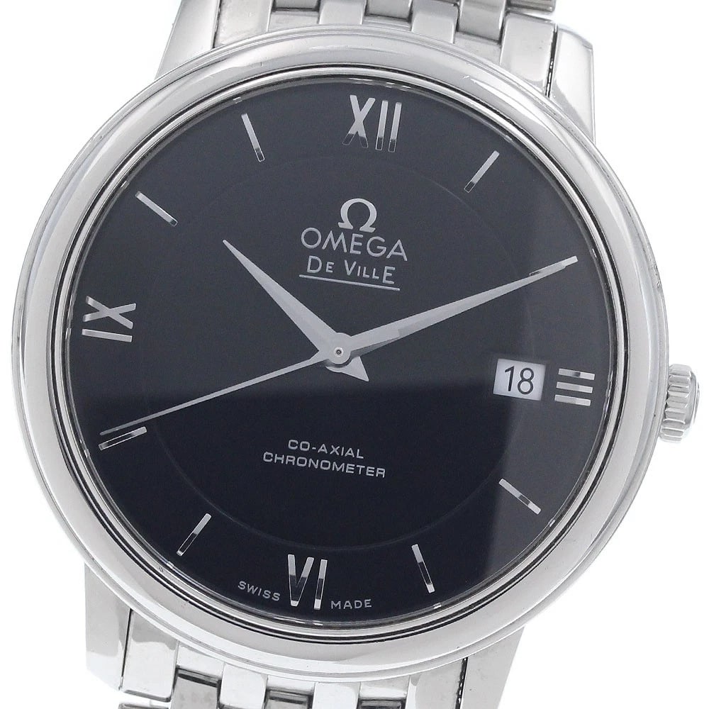 OMEGA DE VILLE PRESTIGE AUTOMATIC WATCH: OMEGA De Ville Prestige Automatic Watch Brand: OMEGA Type/Style: Wristwatch Material: Band Material Stainless Steel, Case Material Stainless Steel Color: Band Color Silver, Case Color Silver, Dial Col