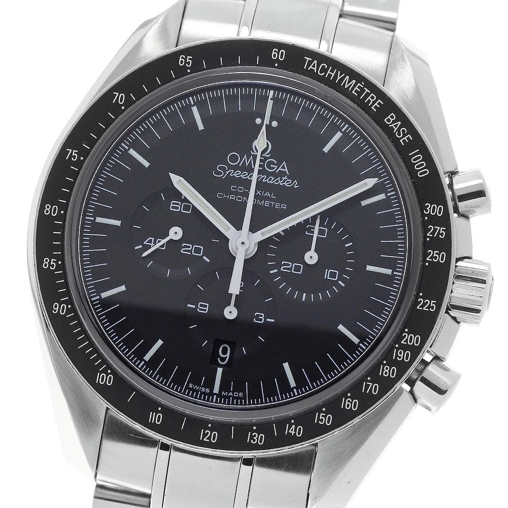 OMEGA SPEEDMASTER MOONWATCH AUTOMATIC WATCH: OMEGA Speedmaster Moonwatch Automatic Watch Brand: OMEGA Type/Style: Wristwatch Material: Band Material Stainless Steel, Case Material Stainless Steel Color: Band Color Silver, Case Color Silver, Dial