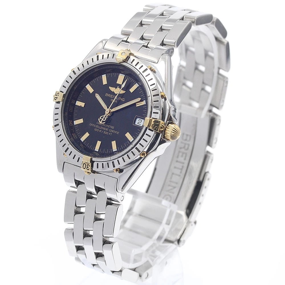 BREITLING WINGS DATE BLACK DIAL AUTOMATIC WATCH - 2