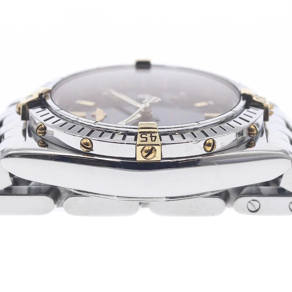 BREITLING WINGS DATE BLACK DIAL AUTOMATIC WATCH - 4
