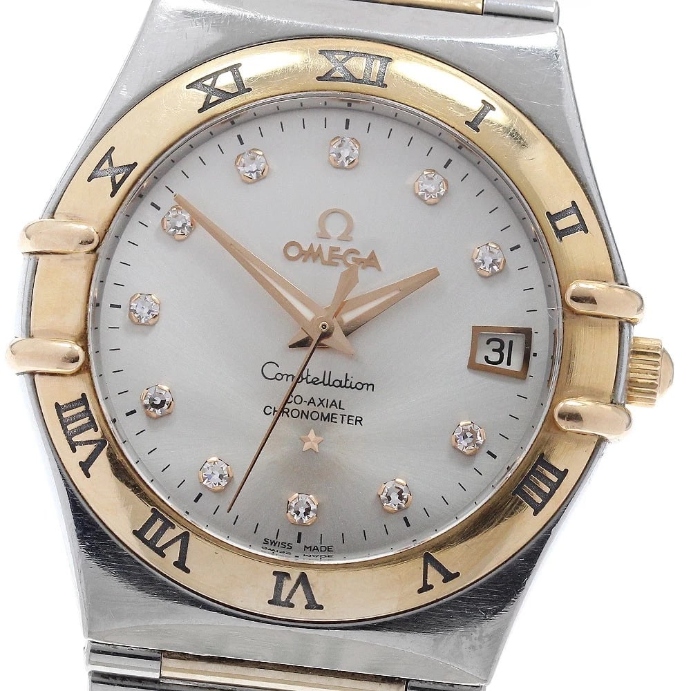 OMEGA CONSTELLATION MODEL WATCH: OMEGA Constellation Model Watch Brand: OMEGA Type/Style: Wristwatch Material: Band Material Stainless Steel/PG, Case Material Stainless Steel/PG Color: Band Color Silver / Pink Gold, Case Color Silver