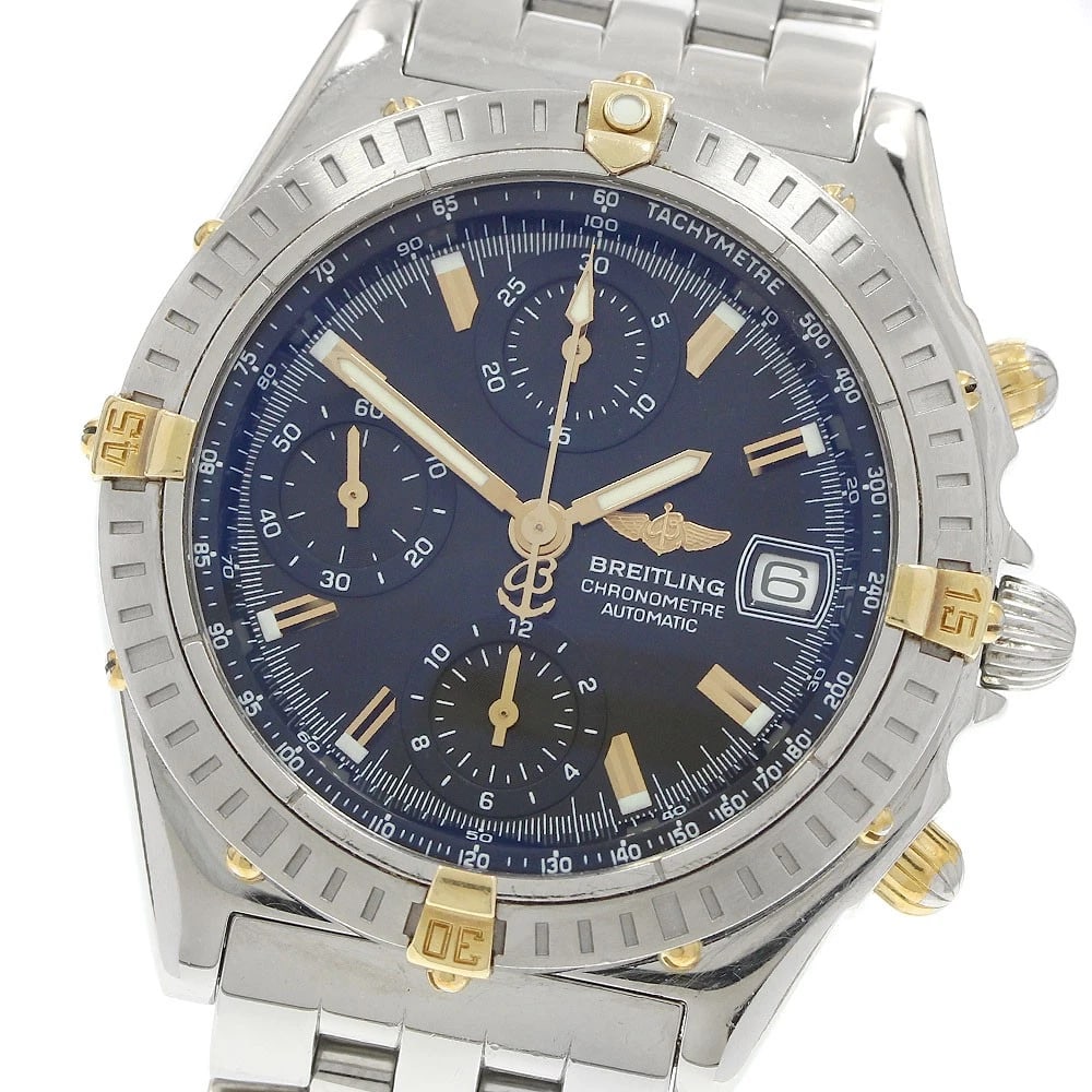 BREITLING CHRONOMBIKORO DATE BLACK DIAL AUTOMATIC WATCH: BREITLING ChronomBikoro Date black Dial Automatic Watch Brand: BREITLING Type/Style: Wristwatch Material: Band Material Stainless Steel, Case Material Stainless Steel Color: Band Color Silver, Case