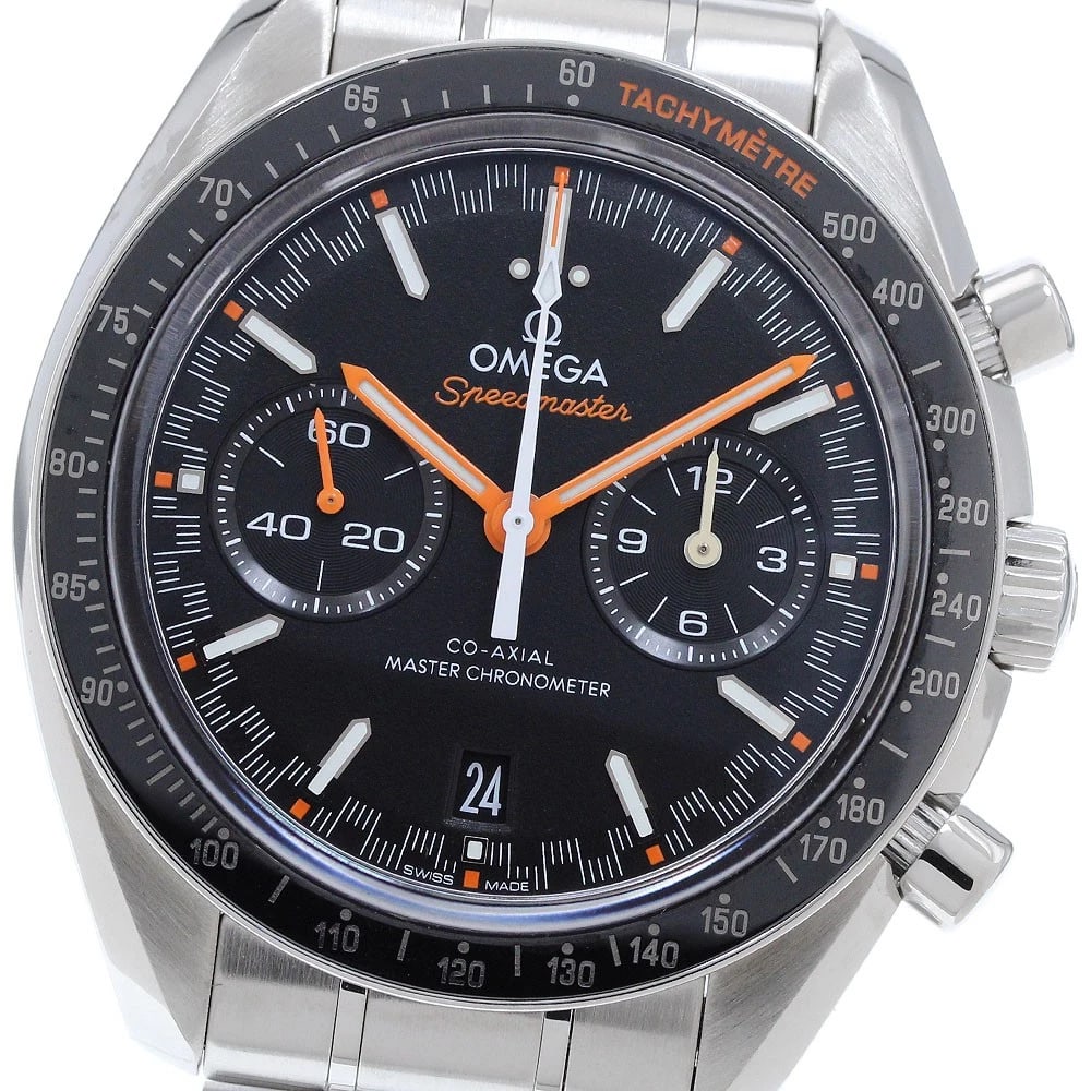 OMEGA SPEEDMASTER RACING AUTOMATIC WATCH: OMEGA Speedmaster Racing Automatic Watch Brand: OMEGA Type/Style: Wristwatch Material: Band Material Stainless Steel, Case Material Stainless Steel Color: Band Color Silver, Case Color Silver, Dial