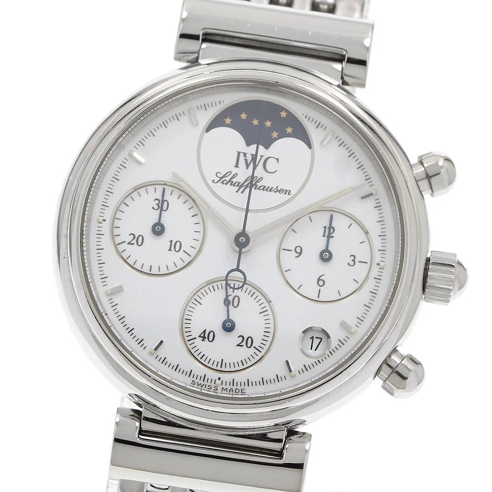 IWC SCHAFFHAUSEN DA VINCI CHRONOGRAPH DATE QUARTZ WATCH: IWC SCHAFFHAUSEN Da Vinci Chronograph Date Quartz Watch Brand: IWC SCHAFFHAUSEN Type/Style: Wristwatch Material: Band Material Stainless Steel, Case Material Stainless Steel Color: Band Color Silver,