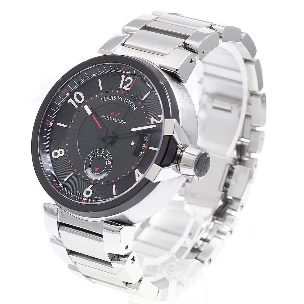 LOUIS VUITTON TAMBOUR EVOLUTION GMT AUTOMATIC WATCH - 2