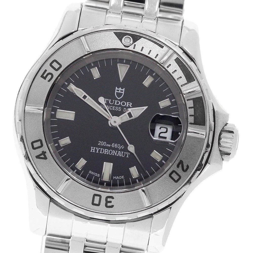 TUDOR PRINCESS DATE HYDRO NOTE DATE AUTOMATIC WATCH: TUDOR Princess Date Hydro Note Date Automatic Watch Brand: TUDOR Type/Style: Wristwatch Material: Band Material Stainless Steel, Case Material Stainless Steel Color: Band Color Silver, Case Color