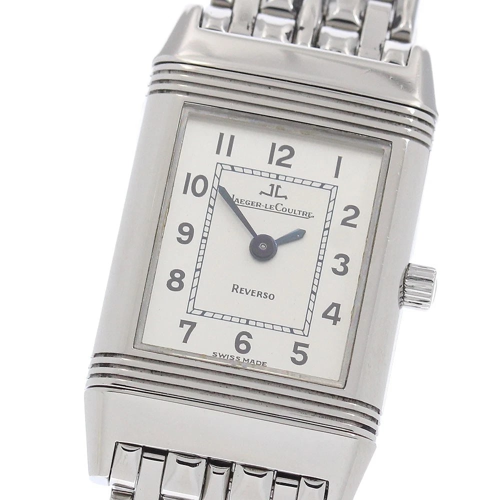 JAEGER-LECOULTRE REVERSO HAND WINDING WATCH: JAEGER-LECOULTRE Reverso Hand Winding Watch Brand: JAEGER-LECOULTRE Type/Style: Wristwatch Material: Band Material Stainless Steel, Case Material Stainless Steel Color: Band Color Silver, Case Color
