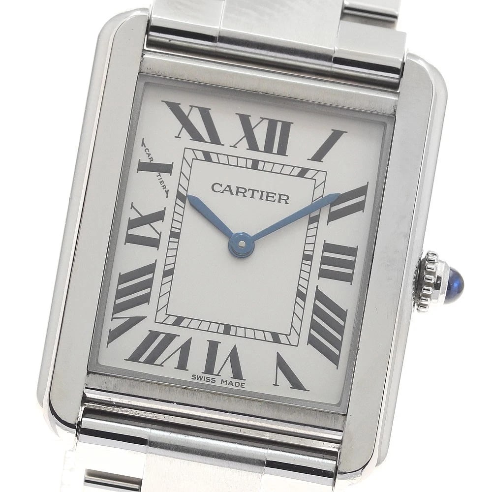 CARTIER TANK SOLO SM SILVER DIAL QUARTZ WATCH: CARTIER Tank solo SM Silver Dial Quartz Watch Brand: CARTIER Type/Style: Wristwatch Material: Band Material Stainless Steel, Case Material Stainless Steel Color: Band Color Silver, Case Color Silver,