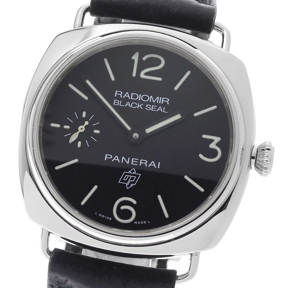 PANERAI RADIOMIR BLACK SEAL LOGO SMALL SECONDS HW WATCH: PANERAI Radiomir Black Seal Logo Small seconds HW Watch Brand: PANERAI Type/Style: Wristwatch Material: Band Material leather, Case Material Stainless Steel Color: Band Color black, Case Color