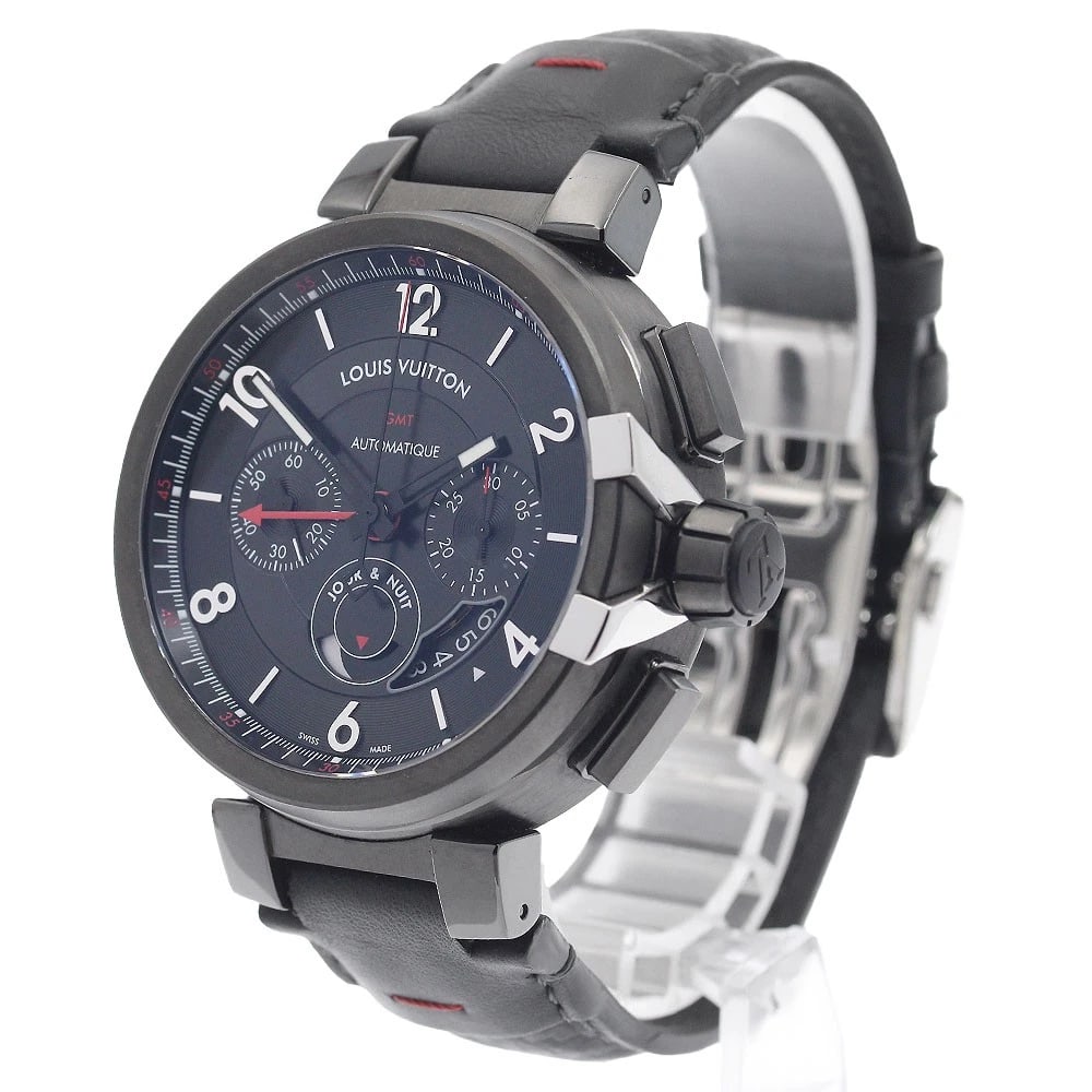 LOUIS VUITTON TAMBOUR EVOLUTION GMT AUTOMATIC WATCH - 2