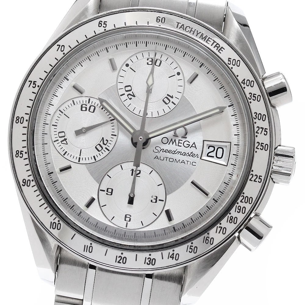 OMEGA SPEEDMASTER DATE CHRONOGRAPH AUTOMATIC WATCH: OMEGA Speedmaster Date Chronograph Automatic Watch Brand: OMEGA Type/Style: Wristwatch Material: Band Material Stainless Steel, Case Material Stainless Steel Color: Band Color Silver, Case Color
