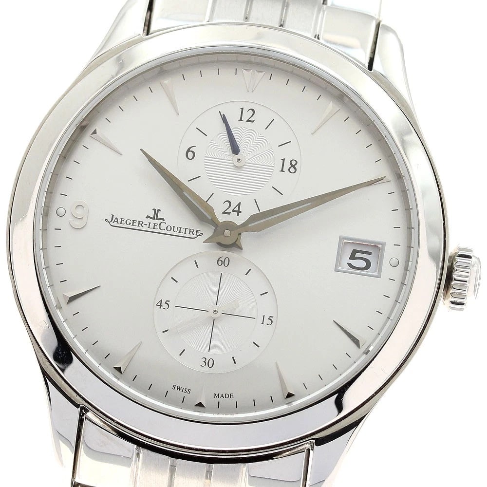 JAEGER-LECOULTRE MASTER HOME TIME AUTOMATIC WATCH: JAEGER-LECOULTRE Master home time Automatic Watch Brand: JAEGER-LECOULTRE Type/Style: Wristwatch Material: Band Material Stainless Steel, Case Material Stainless Steel Color: Band Color Silver, Case