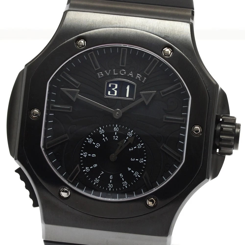 BVLGARI DANIEL ROTH ANDURE ALL BLACKS AUTOMATIC WATCH: BVLGARI Daniel Roth Andure All Blacks Automatic Watch Brand: BVLGARI Type/Style: Wristwatch Material: Band Material rubber, Case Material Stainless Steel Color: Band Color black, Case Color black, Dia