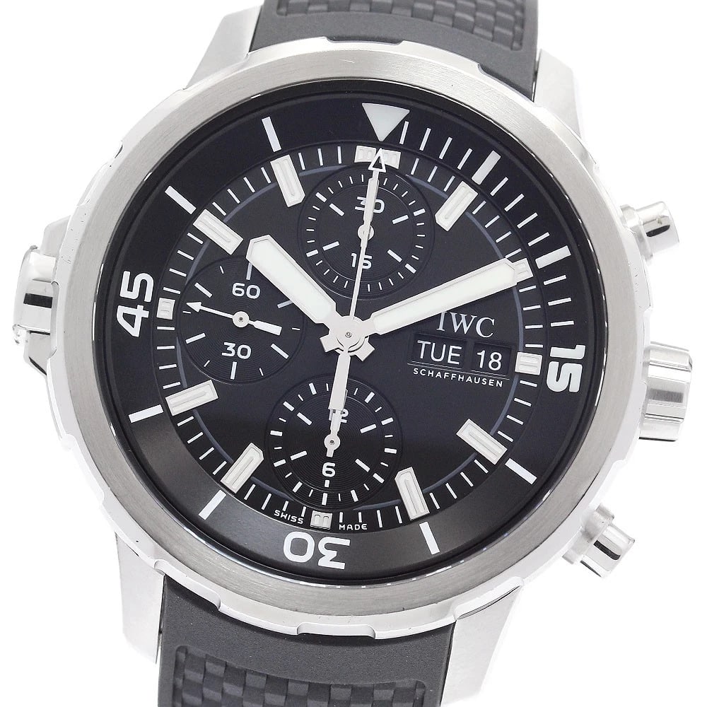IWC SCHAFFHAUSEN AQUA TIMER CHRONOGRAPH AUTOMATIC WATCH: IWC SCHAFFHAUSEN Aqua timer Chronograph Automatic Watch Brand: IWC SCHAFFHAUSEN Type/Style: Wristwatch Material: Band Material rubber, Case Material Stainless Steel Color: Band Color black, Case Color