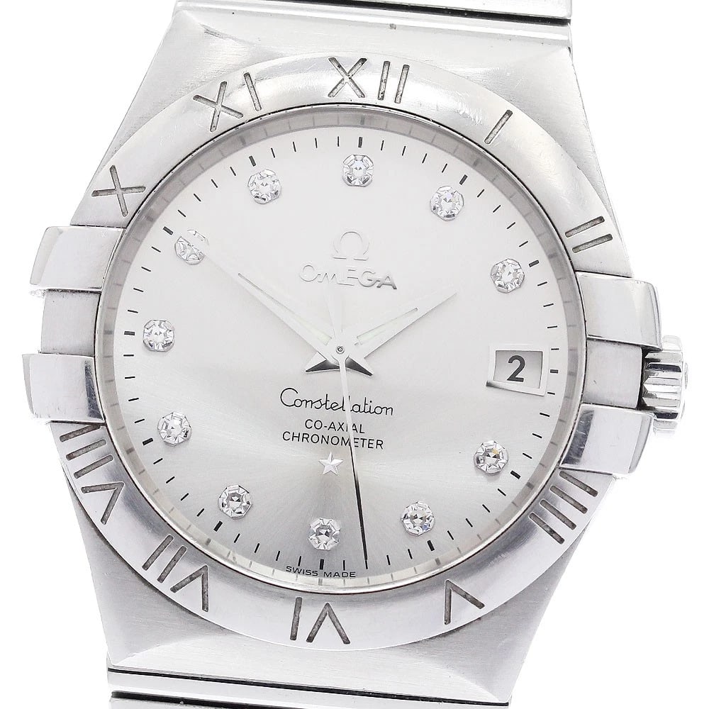 OMEGA CONSTELLATION DIAMOND AUTOMATIC WATCH: OMEGA Constellation diamond Automatic Watch Brand: OMEGA Type/Style: Wristwatch Material: Band Material Stainless Steel, Case Material Stainless Steel Color: Band Color Silver, Case Color Silver, Dial