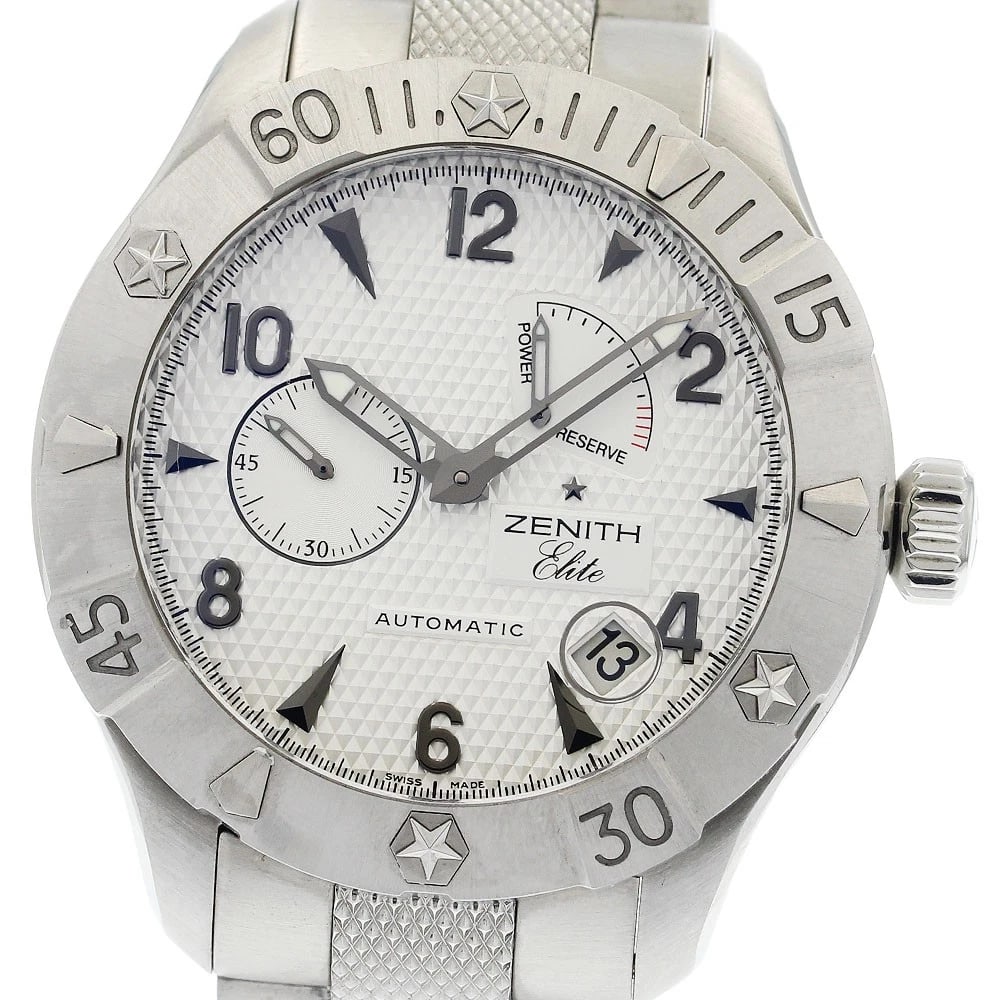 ZENITH DEFY CLASSIC POWER RESERVE ELITE AUTOMATIC WATCH: ZENITH Defy Classic Power Reserve Elite Automatic Watch Brand: ZENITH Type/Style: Wristwatch Material: Band Material Stainless Steel, Case Material Stainless Steel Color: Band Color Silver, Case