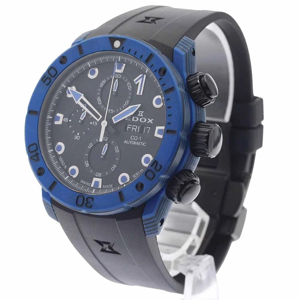 EDOX CHRONO CARBON AUTOMATIC WATCH - 2