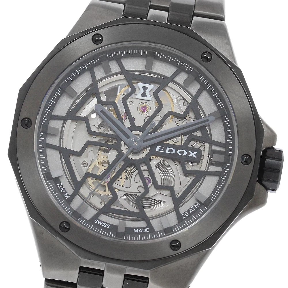 EDOX DELPHIN MECCANO SKELETON DIAL AUTOMATIC WATCH (1 of 5)