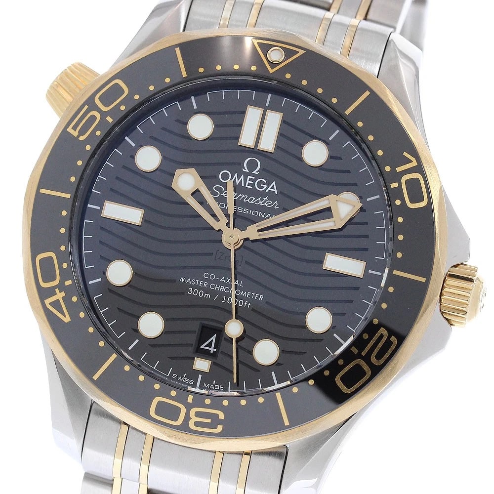 OMEGA SEAMASTER DIVER CO-AXIAL AUTOMATIC WATCH: OMEGA Seamaster Diver Co-Axial Automatic Watch Brand: OMEGA Type/Style: Wristwatch Material: Band Material Stainless Steel/YG, Case Material Stainless Steel/YG Color: Band Color Silver / Gold, Case Co